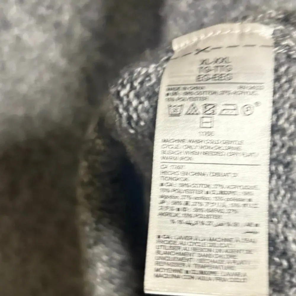 Old Navy Black/Gray Marled Knit Cowl Neck Poncho Style Sweater Size‎ Xl/2X